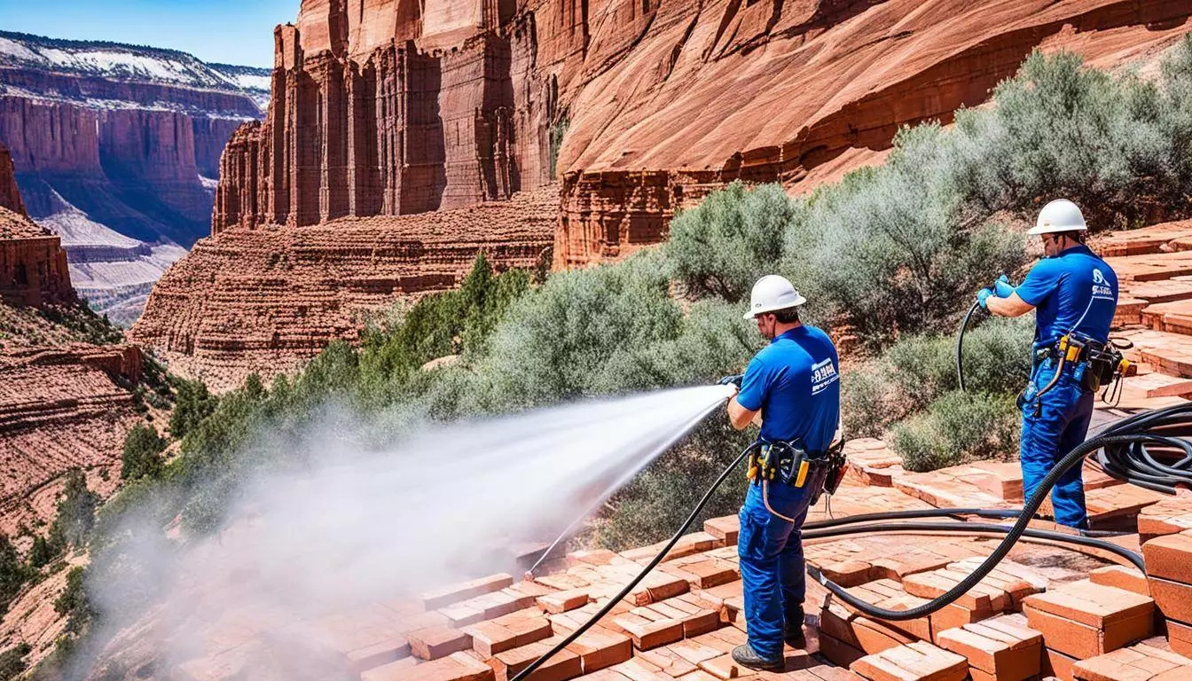 Copper Canyon Brick cleaning