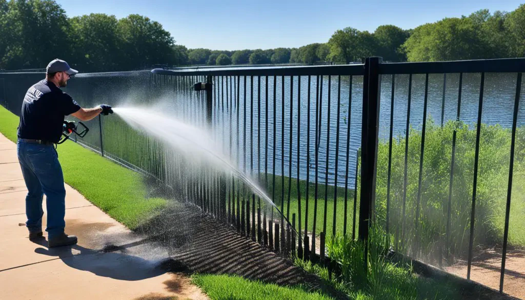 Lake Dallas Fence cleaning