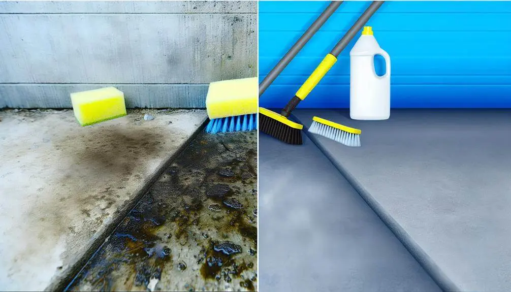 correcting concrete surface stains