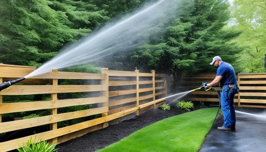 fence pressure washing