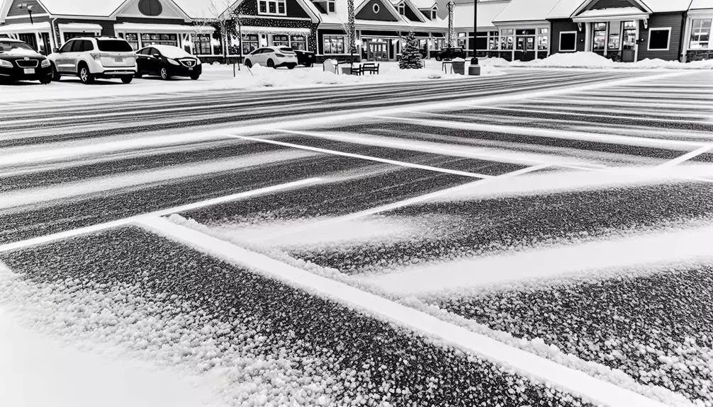 winter parking lot clearing